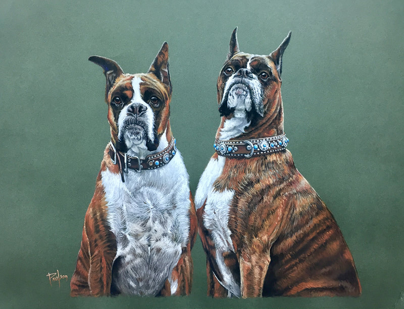 dogs in pastel