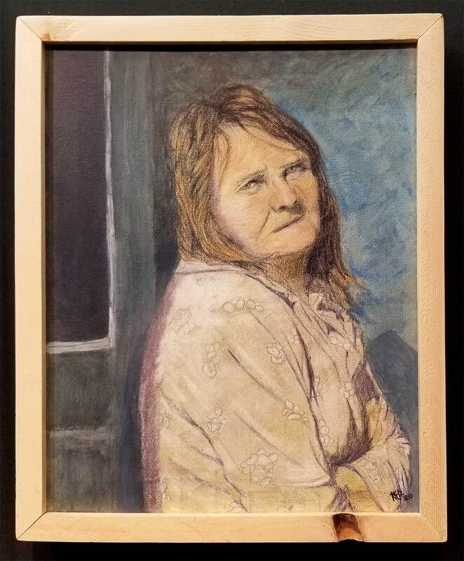 painting of old woman