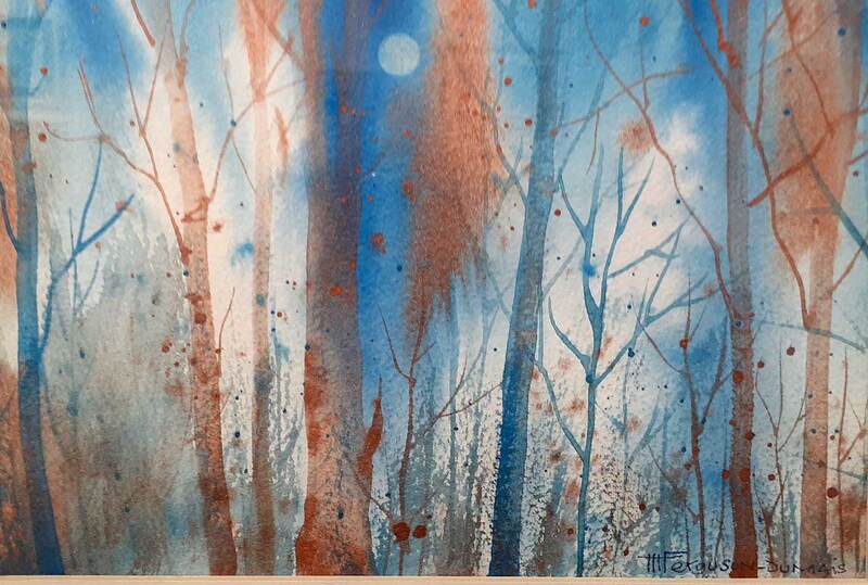close up of watercolour painting