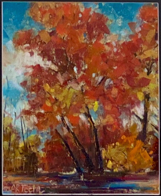 drawing of fall trees