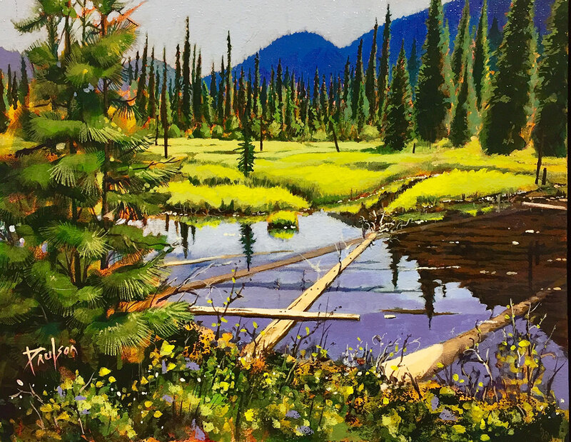 beaver pond painting